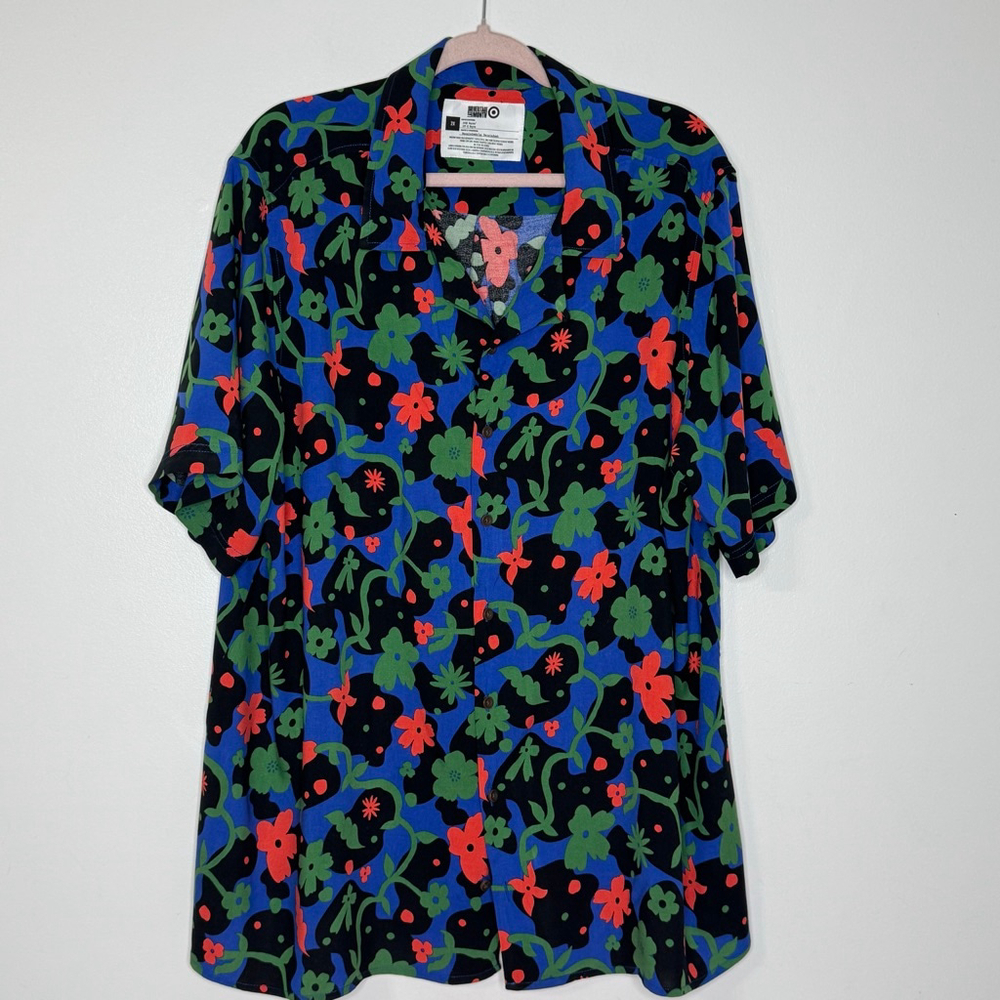 Target Latino Heritage Month Unisex Size 2X Short Sleeve Floral Shirt